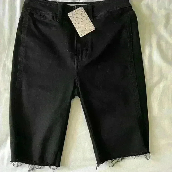 Free People Jean Shorts in Black - Picture 3 of 5